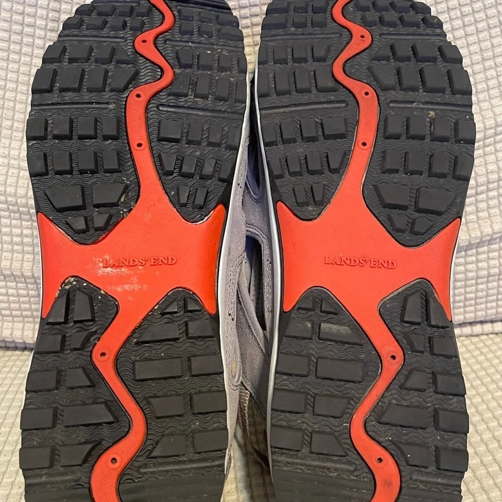 Lands' End Gray and‎ Black Sandals